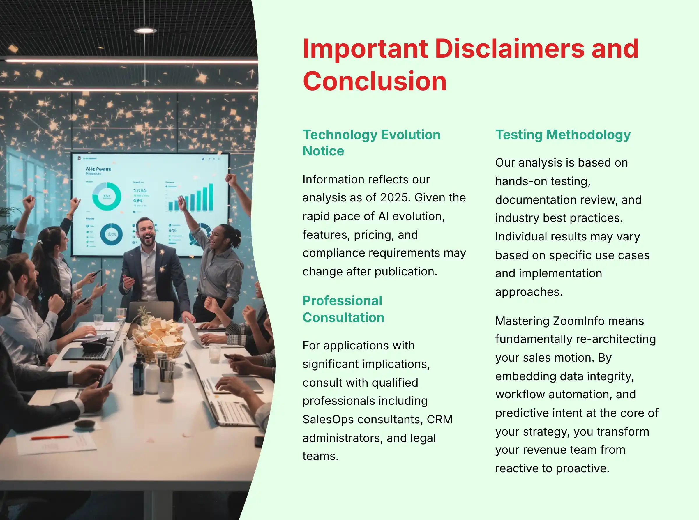 Important Disclaimers and Conclusion