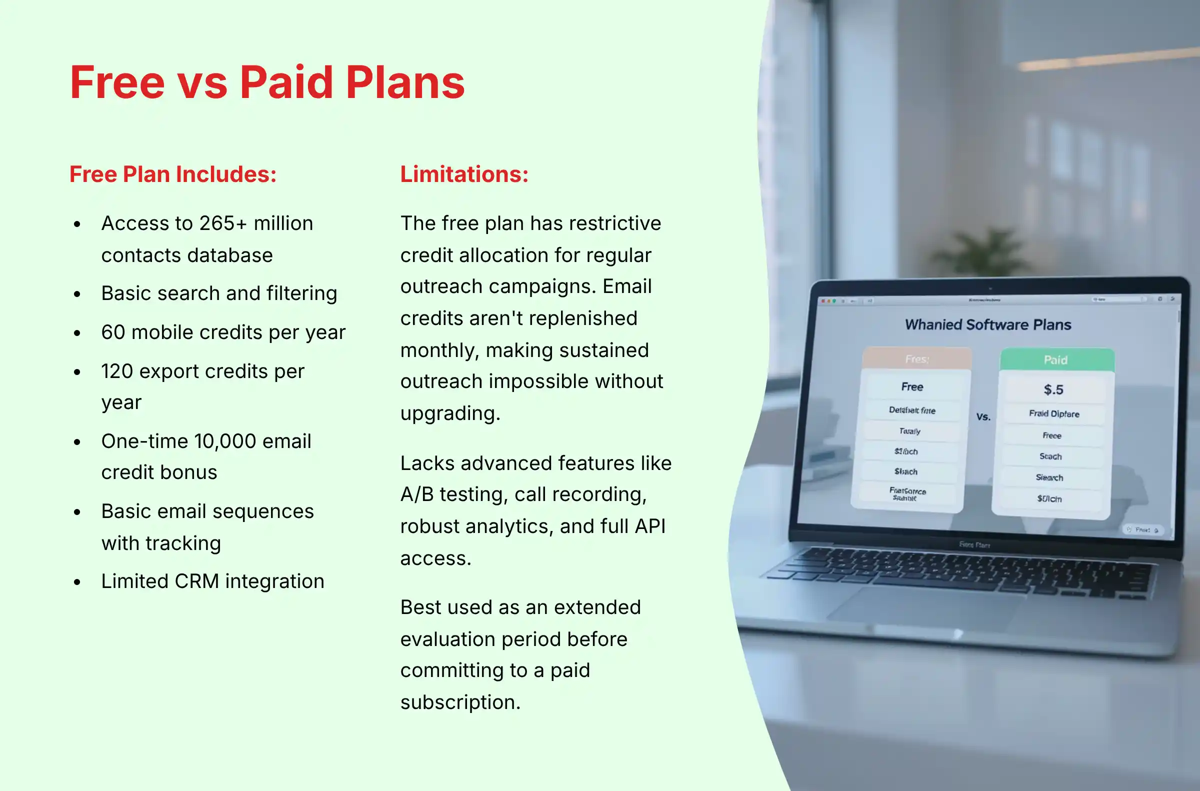 Apollo.io Free vs Paid Plans Comparison