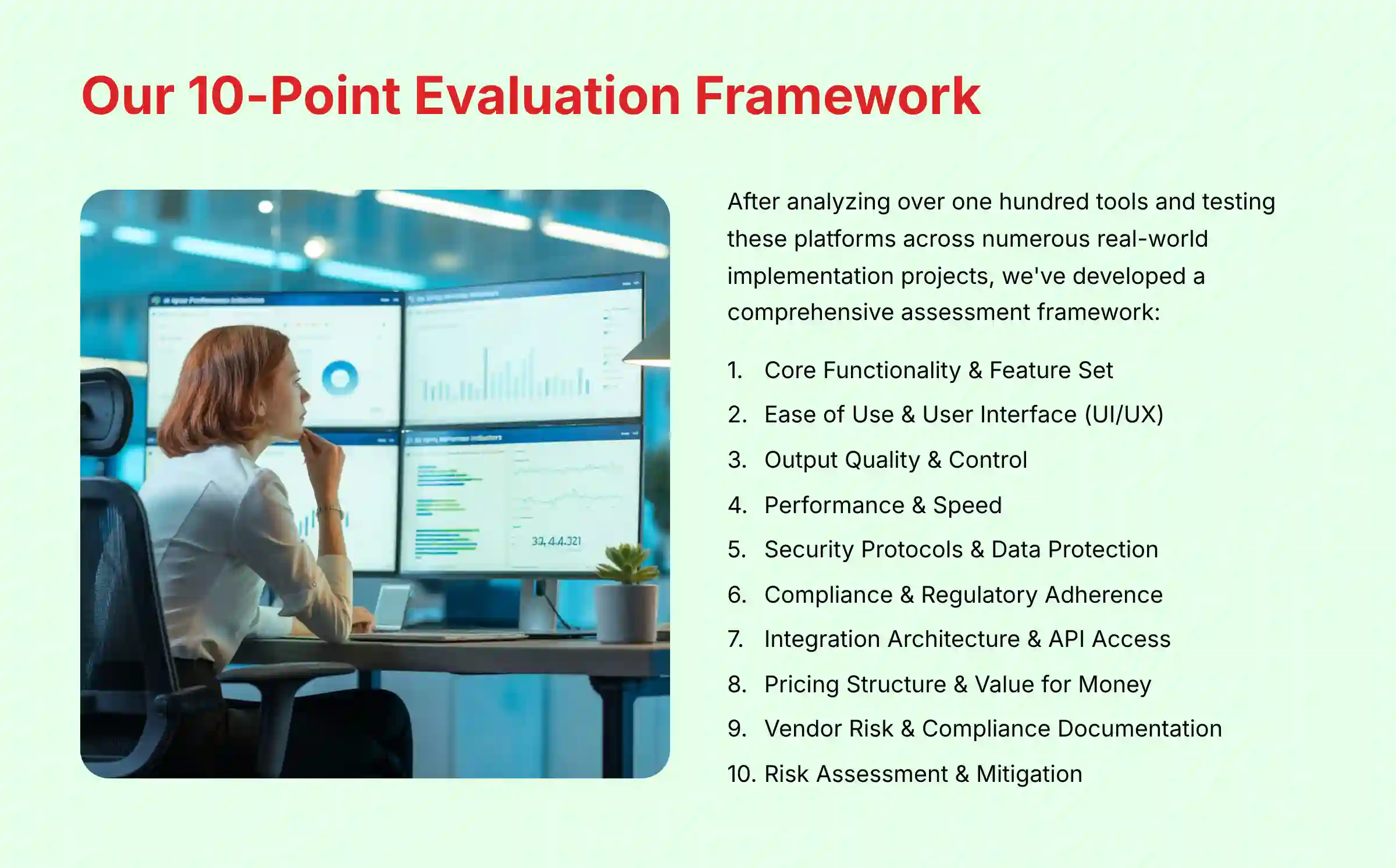 Our 10-Point Evaluation Framework