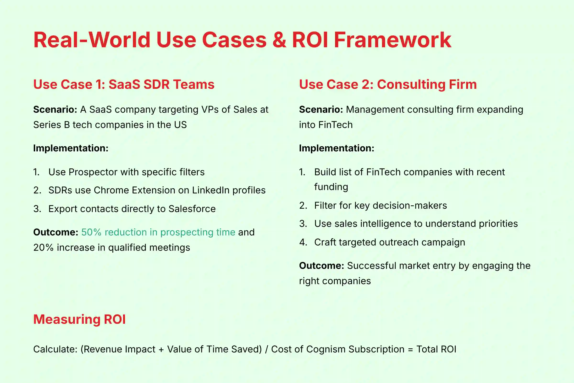 Real-World Use Cases and ROI Framework