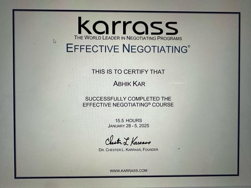 Abhik-Kar-Sales-Certification
