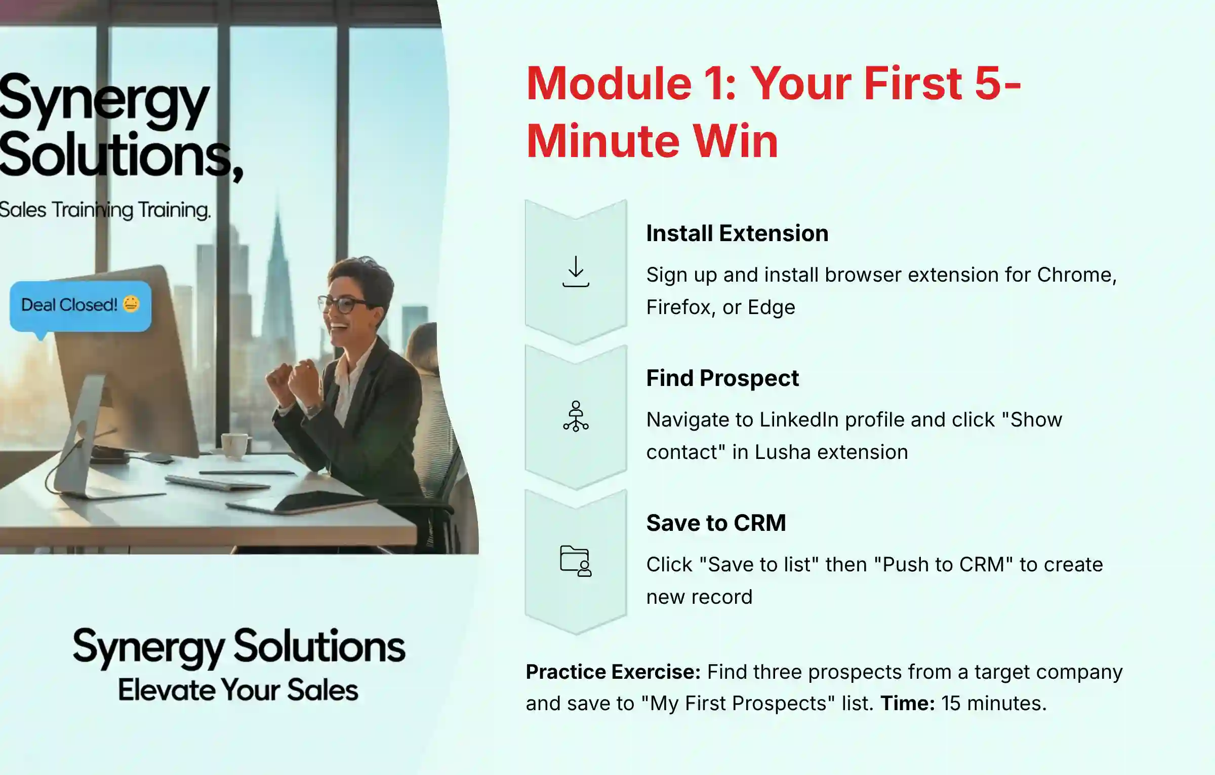 Module 1: Your First 5-Minute Win with Lusha