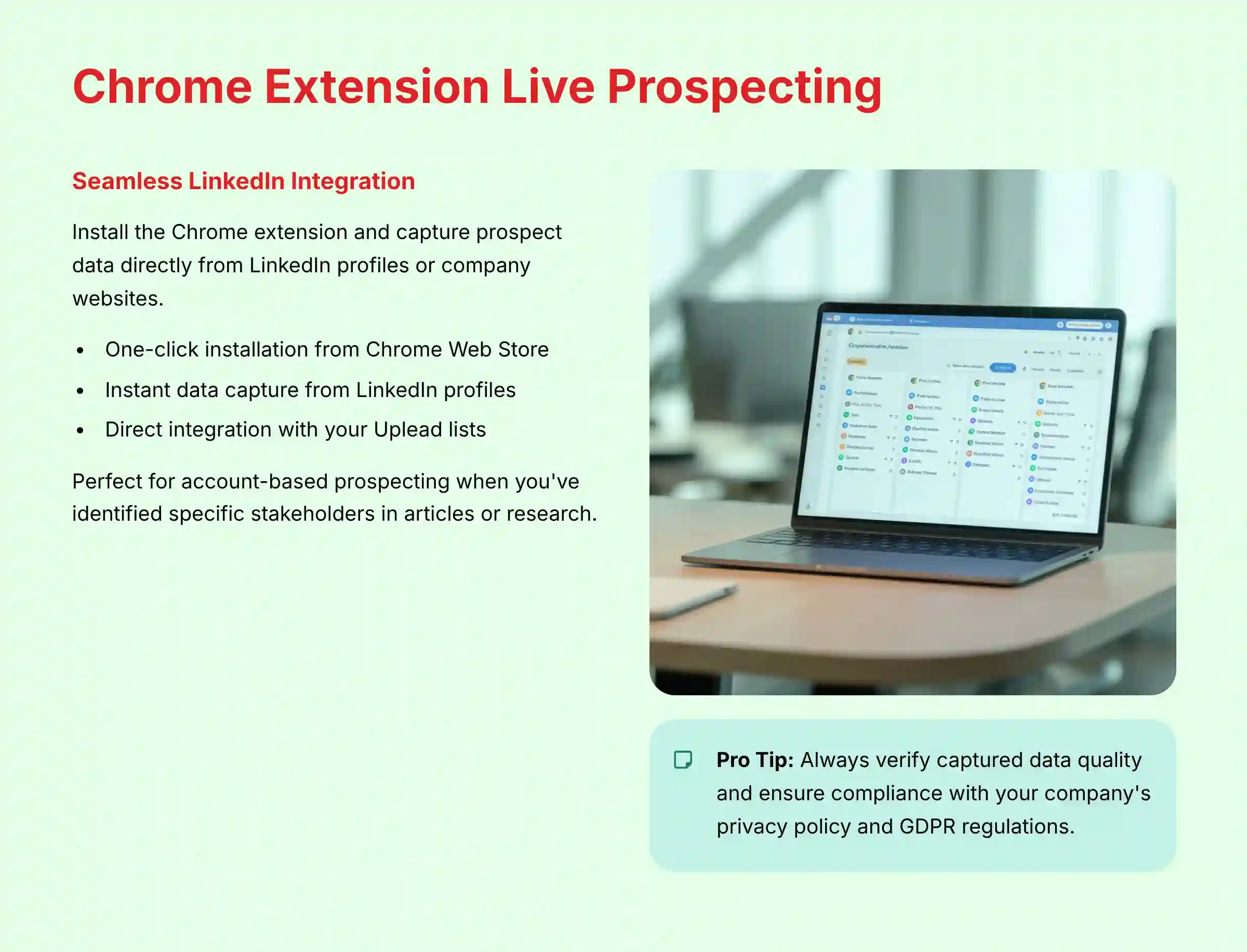 Chrome Extension Live Prospecting