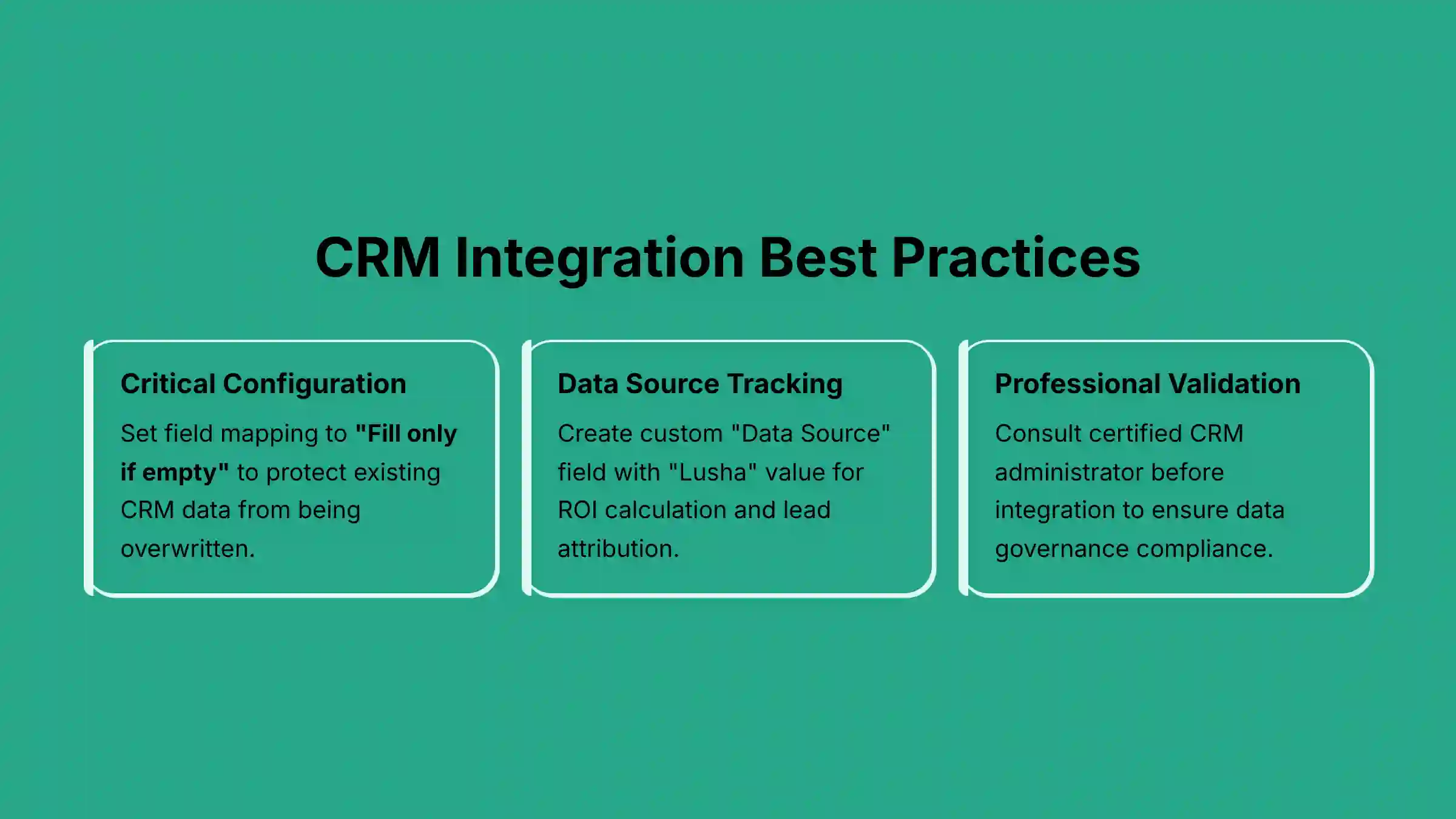 CRM Integration Best Practices for Lusha