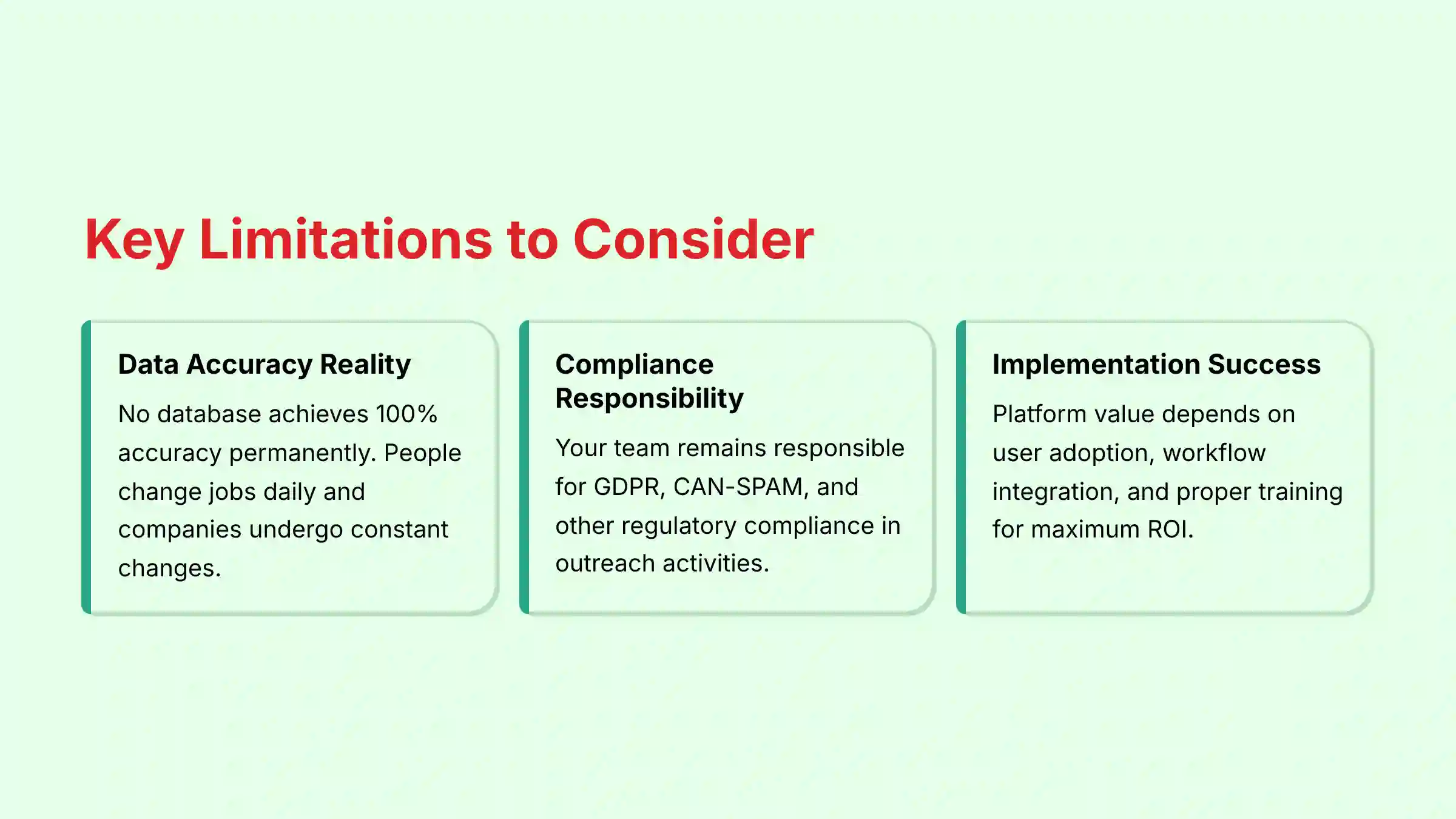 Key Limitations to Consider