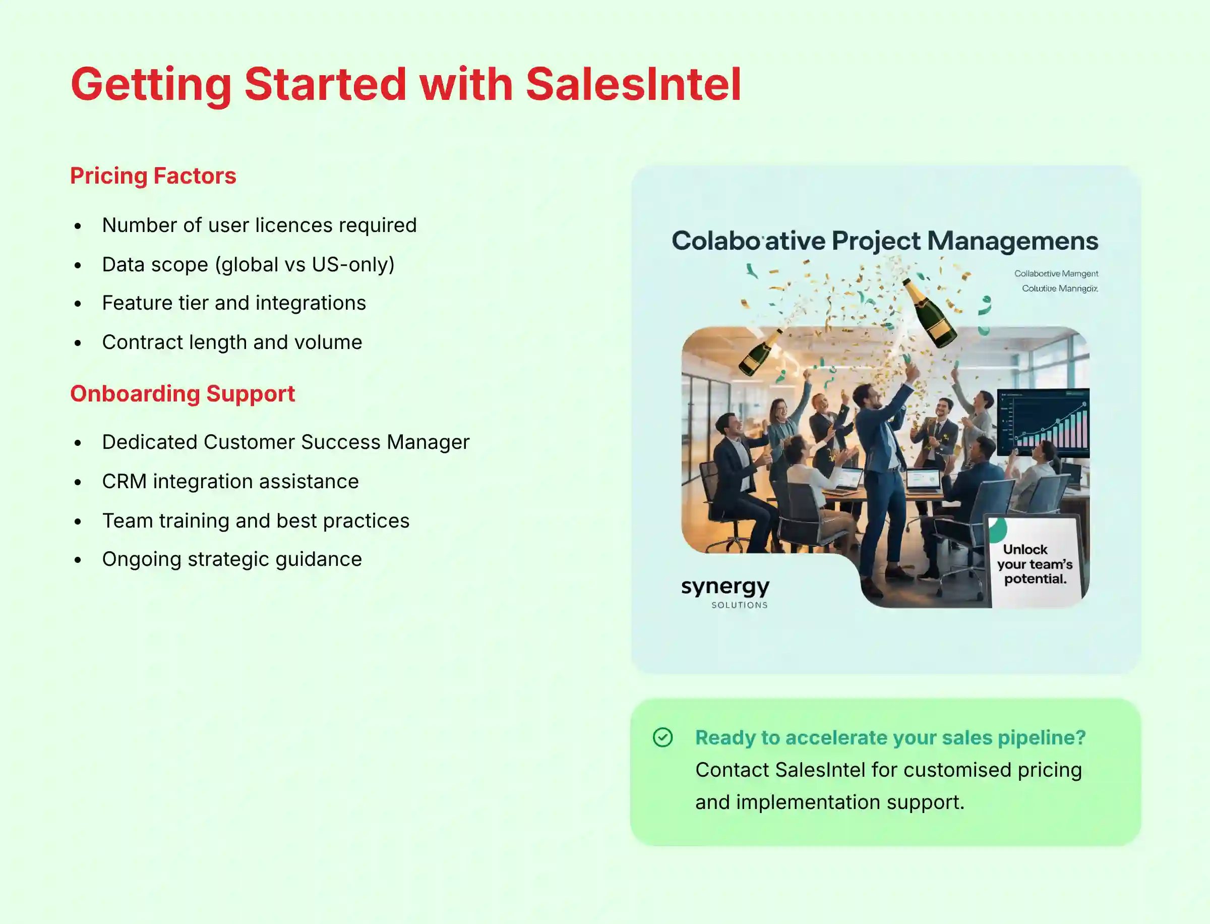 Getting Started with SalesIntel