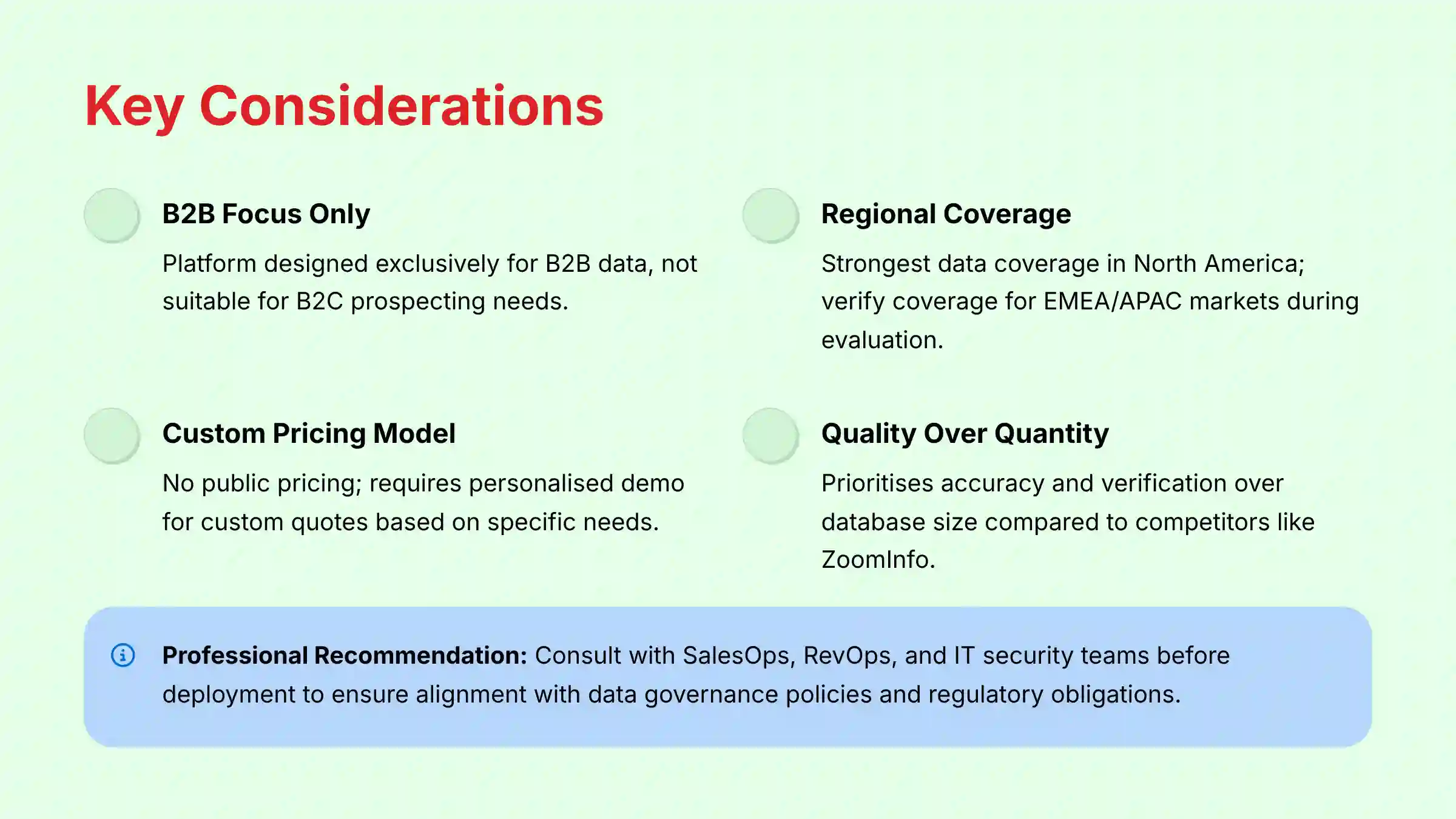 Key Considerations