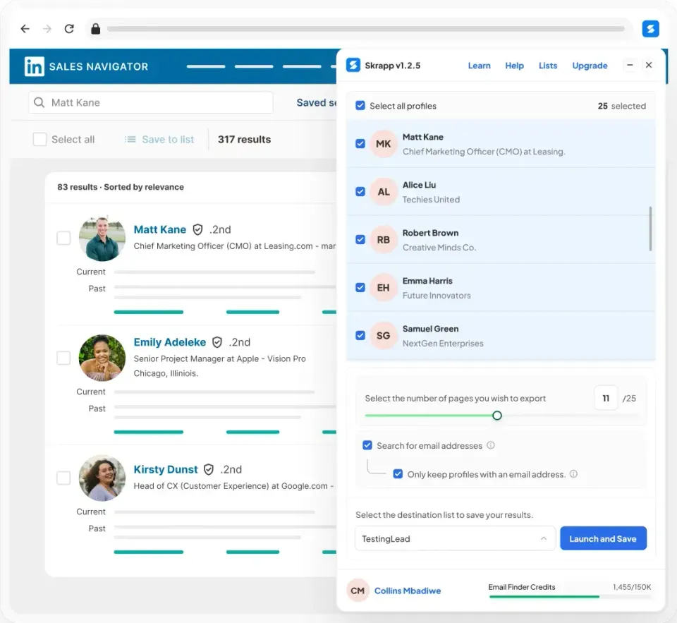 LinkedIn Chrome Extension Prospecting