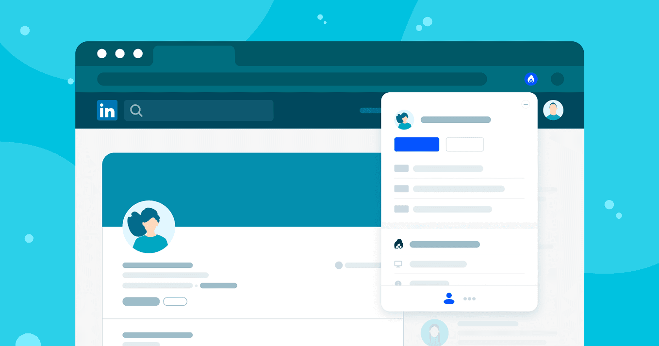 Lusha LinkedIn browser extension interface for quick contact lookups