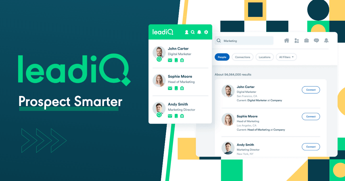LeadIQ sales prospecting platform interface