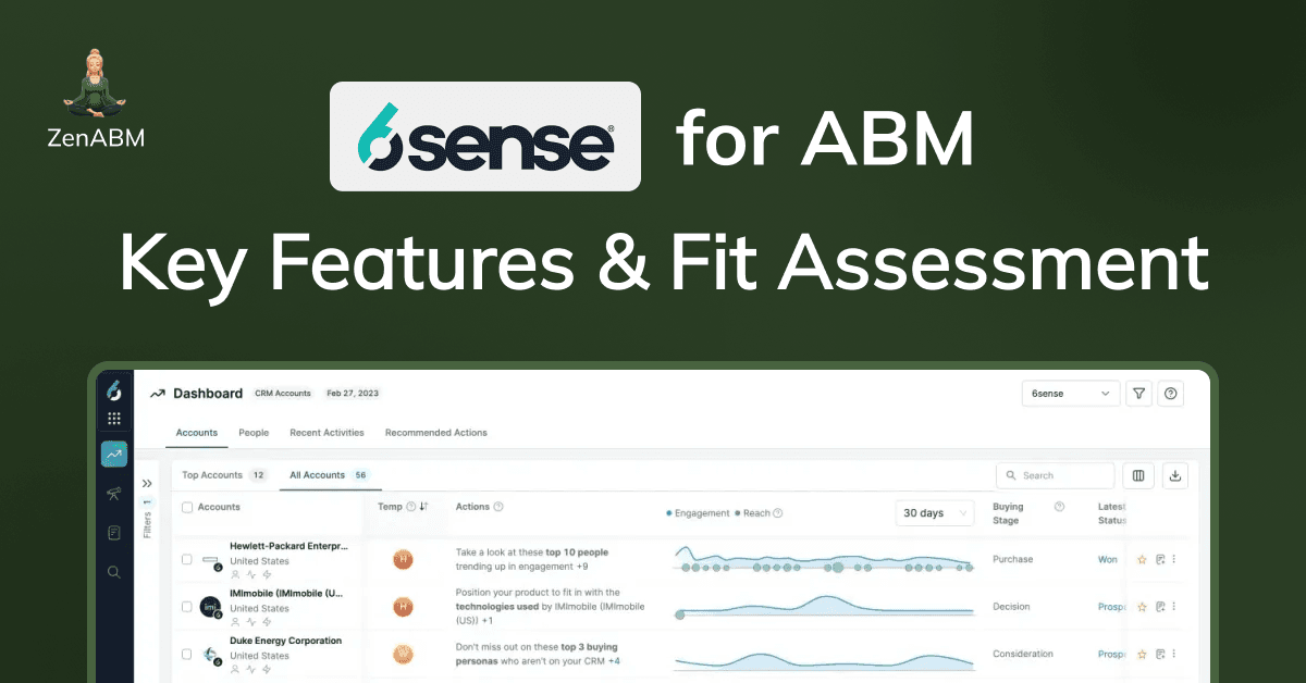 6sense predictive ABM platform