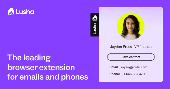 Lusha contact finder chrome extension