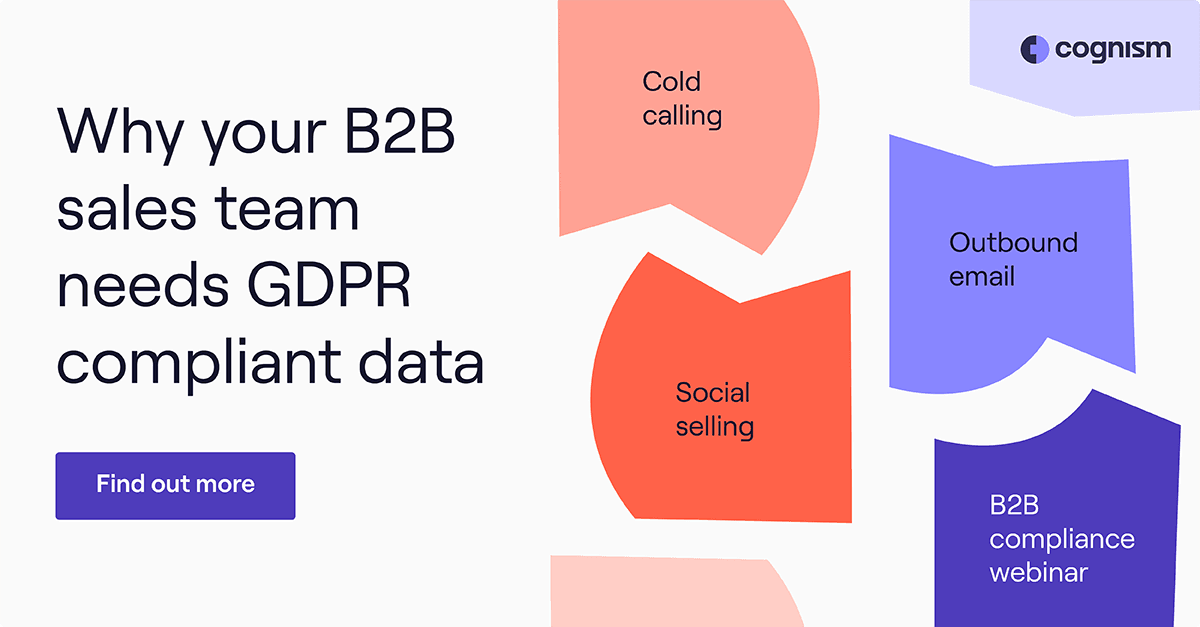 GDPR compliant data for B2B sales teams